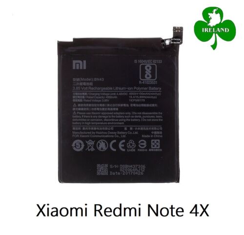 For Xiaomi Redmi Note 4X Internal Battery 4100mAh MI BN43 Replacement New - Afbeelding 1 van 1