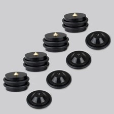 4x 43mm Aluminium Speaker Spike Base Pad Shockproof Isolation Stand Feet Black