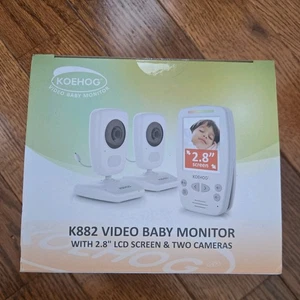 KOEHOG Video Baby Monitor w/ 2.8" Vertical Screen, 2 Cameras & 3 Power Adapters!