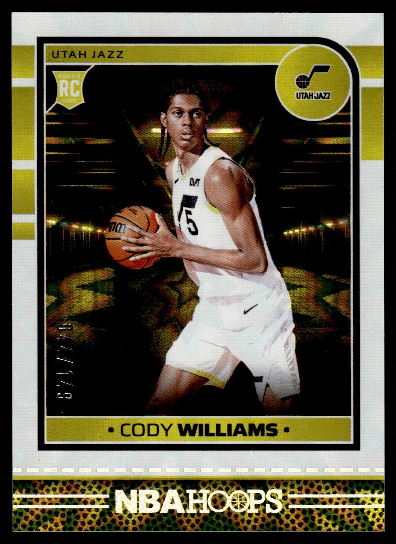 2024-25 Hoops White Explosion Cody Williams Rookie 044/149 Utah Jazz #240