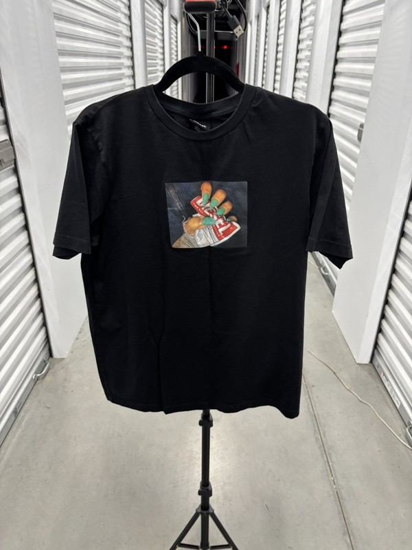DIESEL T-Just-A36 T-shirt Men's MEDIUM Round Neck Print Logo Short Sleeve