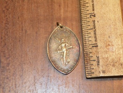 Vintage Bronze Christ's Resurrection Medal ''Because I Live Ye Shall Live Also''