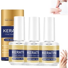 3pcs Keratin Nail Care Oil Set - Deep Moisturizing Treatment for Strong, Glossy