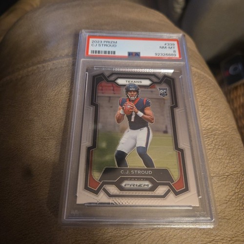 2023 Panini Prizm #339 - CJ Stroud ROOKIE RC - Houston Texans - PSA 8