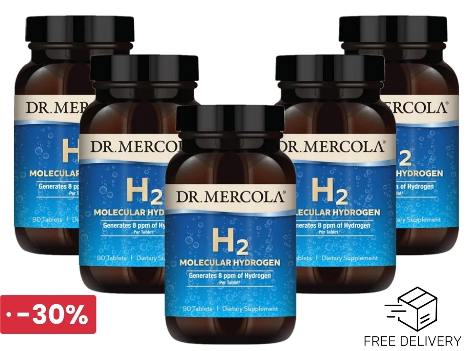 MARKENLOS Dr Mercola H2 Molecular Hydrogen 90 Tablets, Supports Brain Health and Cognit /