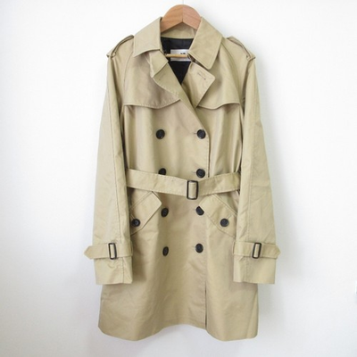 #ad COACH Belted Trench Coat S Beige Women USED $88.00