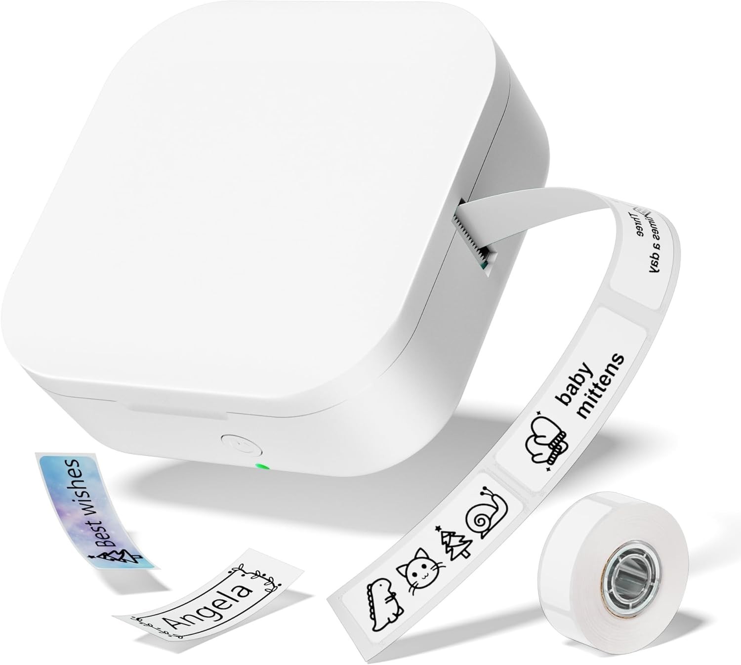 Portable COLORWING Q30 Bluetooth Label Maker with Thermal White Tape-image