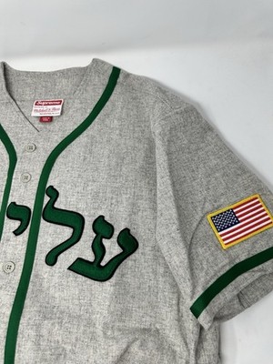 Supreme Mitchell & Ness Wool Baseball Jersey Grey Size XL WORN