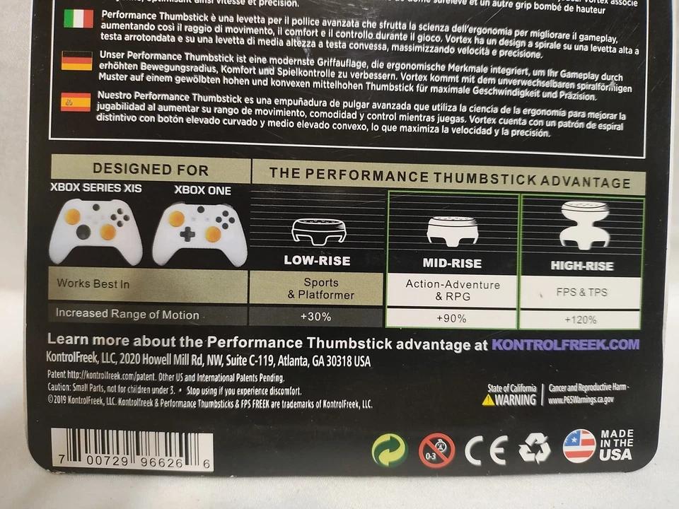 Kontrol Freek Xbox One S X Controller Performance Grip Vortex Orange  NEW Sealed - Image 4 of 4