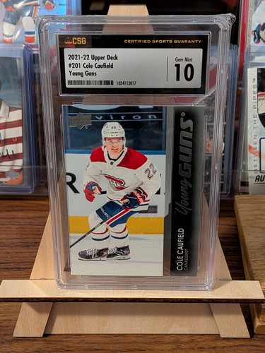 Cole Caufield #201 CSG 10 Gem Mint 2021-22 Upper Deck young Guns Not PSA