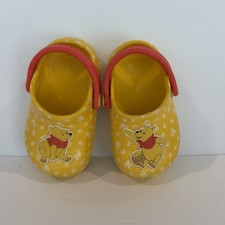 Winnie The Pooh Clogs Crocs Style Toddler Size 4 Yellow Summer Water