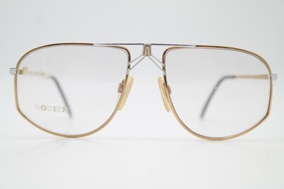 Vintage Brille RODIER 157 Silber Gold Oval Brillengestell eyeglasses