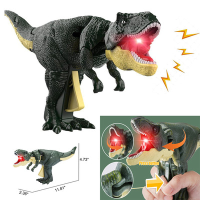 Trigger Dinosaur Toys T-Rex Bite Fury Funny Press Dinosaur Toy with Sound&Light