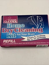 Custom Cleaners Home Dry Cleaning Kit 6 Refill Sheets NEW  Box NOS