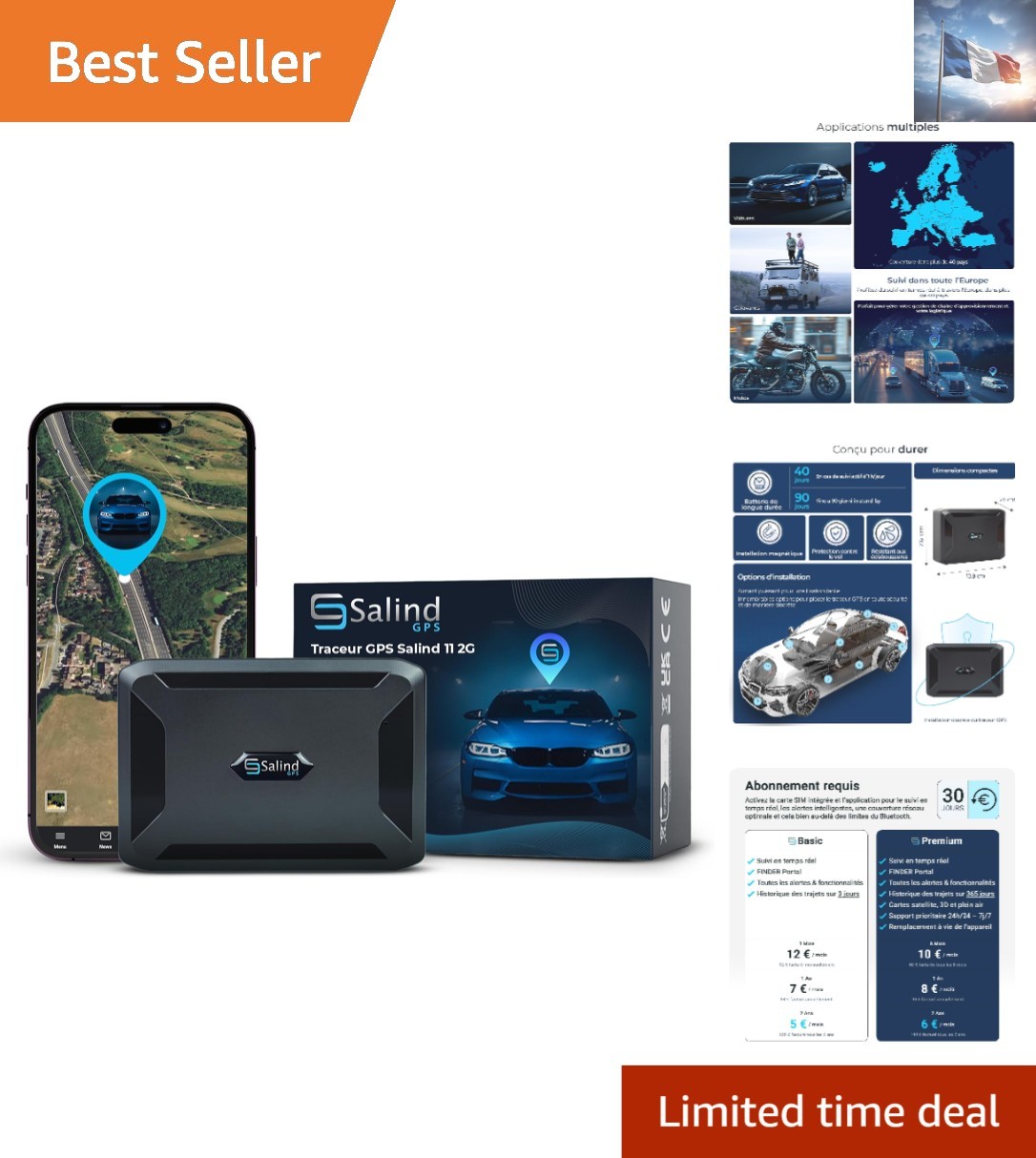 Salind 11 balise GPS de suivi pour sécuriser les camping-cars en voyage