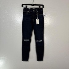 Good American Jeans Womens 00-4 Dark Wash Good Legs Always Fits Skinny