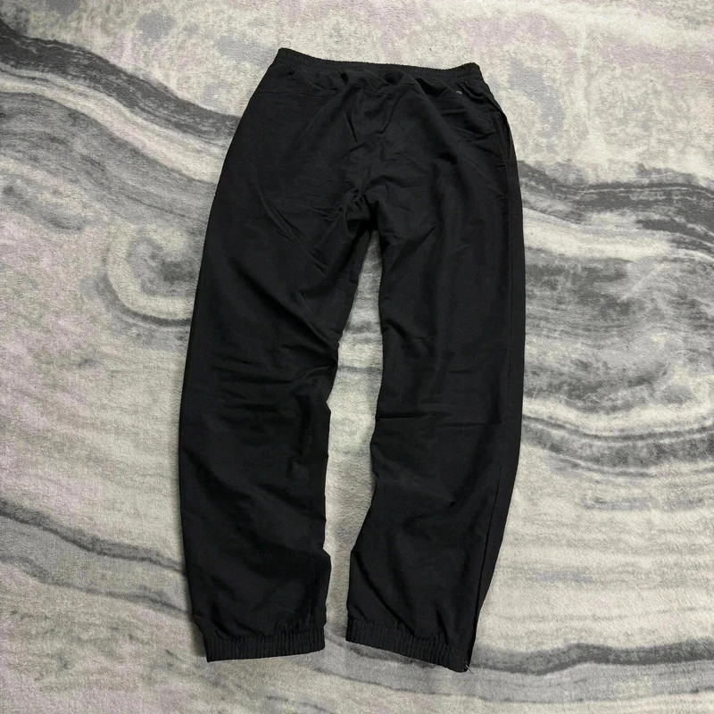 VTG Adidas Shell Black Baggy Oversized Cuffed Fit Size Medium Tracksuit Bottoms image 2