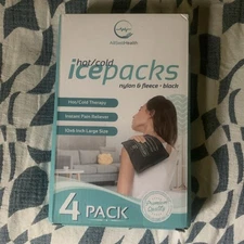 New AllSett Health Reusable Hot & Cold Compress Gel Ice Packs 4-Pack NEW