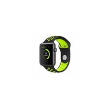 CINTURINO IN SILICONE NEROVERDE2 38MM 40MM MISURA S MOD. NIKE APPLE WATCH SERIE 