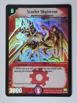 2004 Duel Masters - Scarlet Skyterror Foil S8/S10 Super Rare Foil