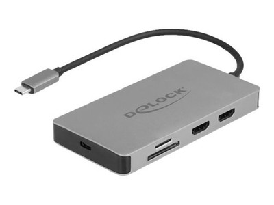 Delock Docking Station USB Type-C 4K Dual HDMI MST / USB 3.2 / SD / 87004