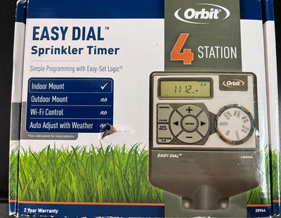 Orbit 28964 4 Station 2 Program Indoor Easy Dial Sprinkler Timer 9642/OB