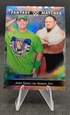 2020 Topps Chrome WWE Fantasy Matches #FM-1 John Cena vs. Samoa Joe Card