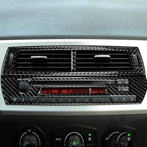 7Pcs For BMW Z4 E85 2003-08 Carbon Fiber Radio Console W/O Navigation Cover Trim - Picture 4 of 12