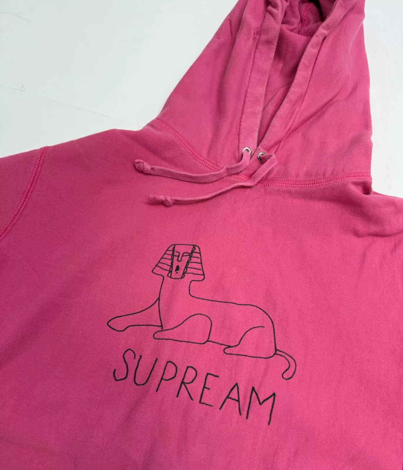 Supreme Hoodie Gonz SUPREAM Sphinx rose homme grand sweat à capuche occasion