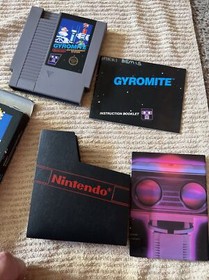 Gyromite Matte Sticker Seal 1st Print Nintendo NES Test Market Black Box RARE