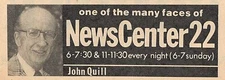 1977 WWLP TV AD ~ JOHN QUILL NEWSCENTER 22 NEWS REPORTER ~ ONE OF THE MANY FACES