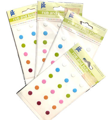 4 SETS PROVO CRAFT ROB AND BOB STUDIO SNAP EASE FASTENERS ASSORTED COLORS DOTS