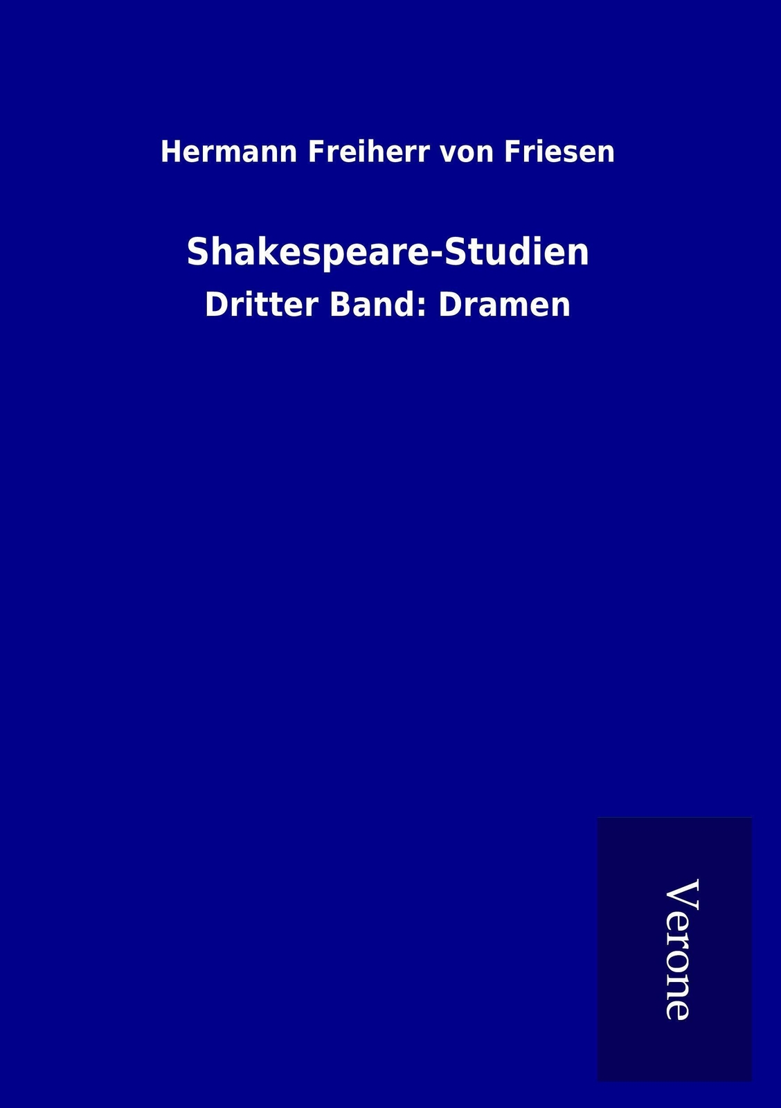 Thumbnail - Hermann Freiherr Von Friesen | Shakespeare-studien | Taschenbuch |