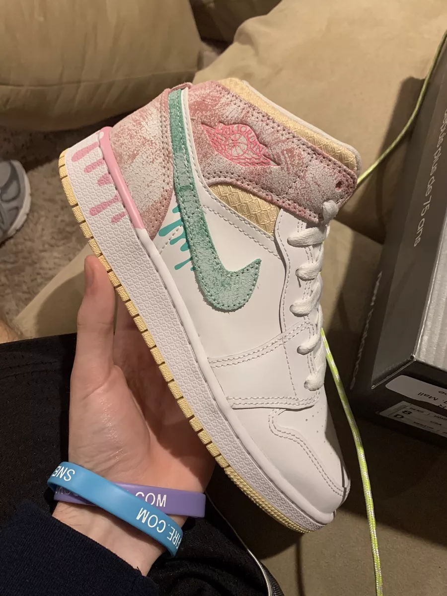 NIKE AIR JORDAN 1 MID GS “PAINT DRIP“