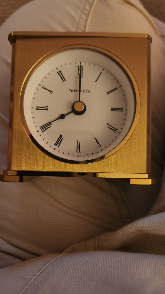 Vintage Tiffany & Co Gold Tone Table Desk Mantle Clock | eBay