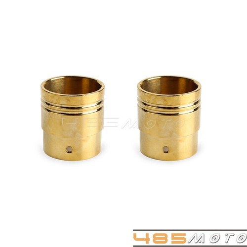 2X Brass Exhaust Muffler Tip 2" Exhaust Pipe Fits For Chopper Cafe Racer Cruiser - Picture 5 of 6