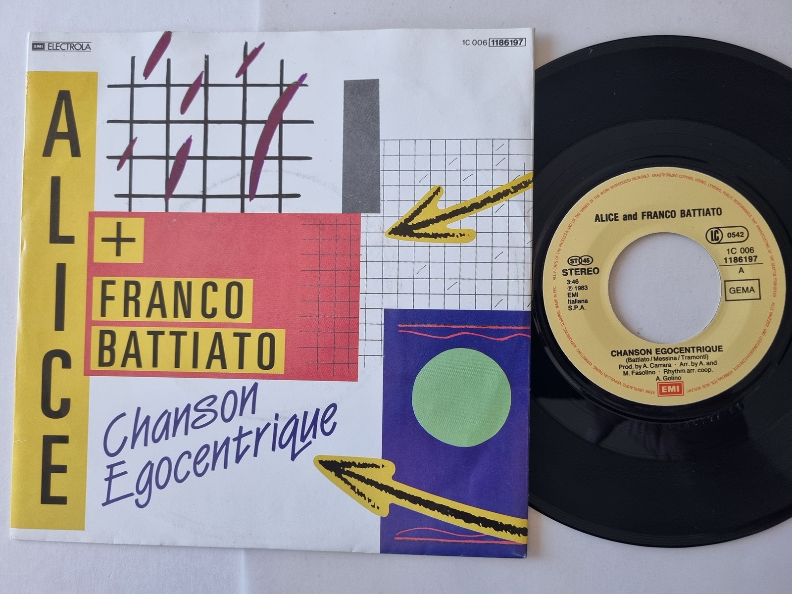 Alice & Franco Battiato - Chanson egocentrique 7'' Vinyl Germany