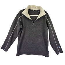 Kuhl Alfpaca 1/4 Zip Sweater Mens M Grey Fleece Pullover Outdoor Gorpcore