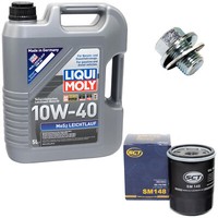 MotoröL Set 10W-40 5 Liter + ÖLfilter SM 148 + Schraube FüR Toyota Corolla RAV 4