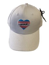 The Phluid Project Twill Hat White Cap Unisex Embroider Heart
