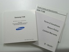 Samsung T199 Cellular Phone User Manual / Bilingual Mobile Phone User Guide