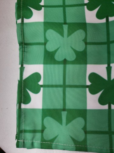 54 X 72" St Patricks Day Tablecloth. Green & White Plaid, Shamrock Oblong New - Picture 3 of 4