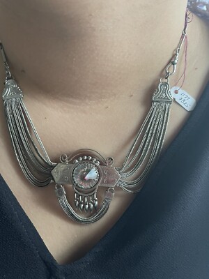 SUPERB Victorian Silver Albertina Watch Chain Fob Necklace