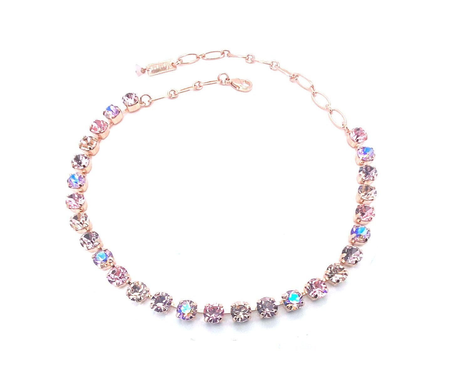 Vintage Rose Amethyst Swarovski Crystal Necklace by Mariana  -image