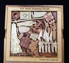 US Naval Academy Puzzle – challenging & artistic wood brain teaser