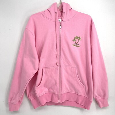 Pink Hoodie Hoodies Size 22 BaBa Hawaii USA Maui Pink Full-Zip