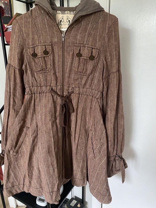 Beautiful,Cute FreePeople Jacket, Small, 4,Outer Coat,  Worn Once,  Cotton Linen