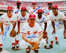 Big Red Machine Autographed 8x10 Reds Bench Rose Morgan Signed Reprint Photo