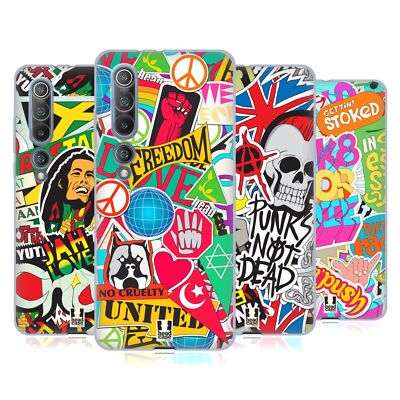 HEAD CASE DESIGNS STICKER HAPPY - NEW SOFT GEL CASE FOR XIAOMI PHONES
