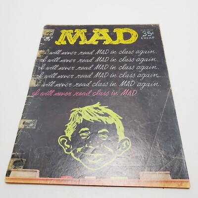 Mad Magazine ''I Will Never Read MAD in Class Again'' Issue #128 July 1969